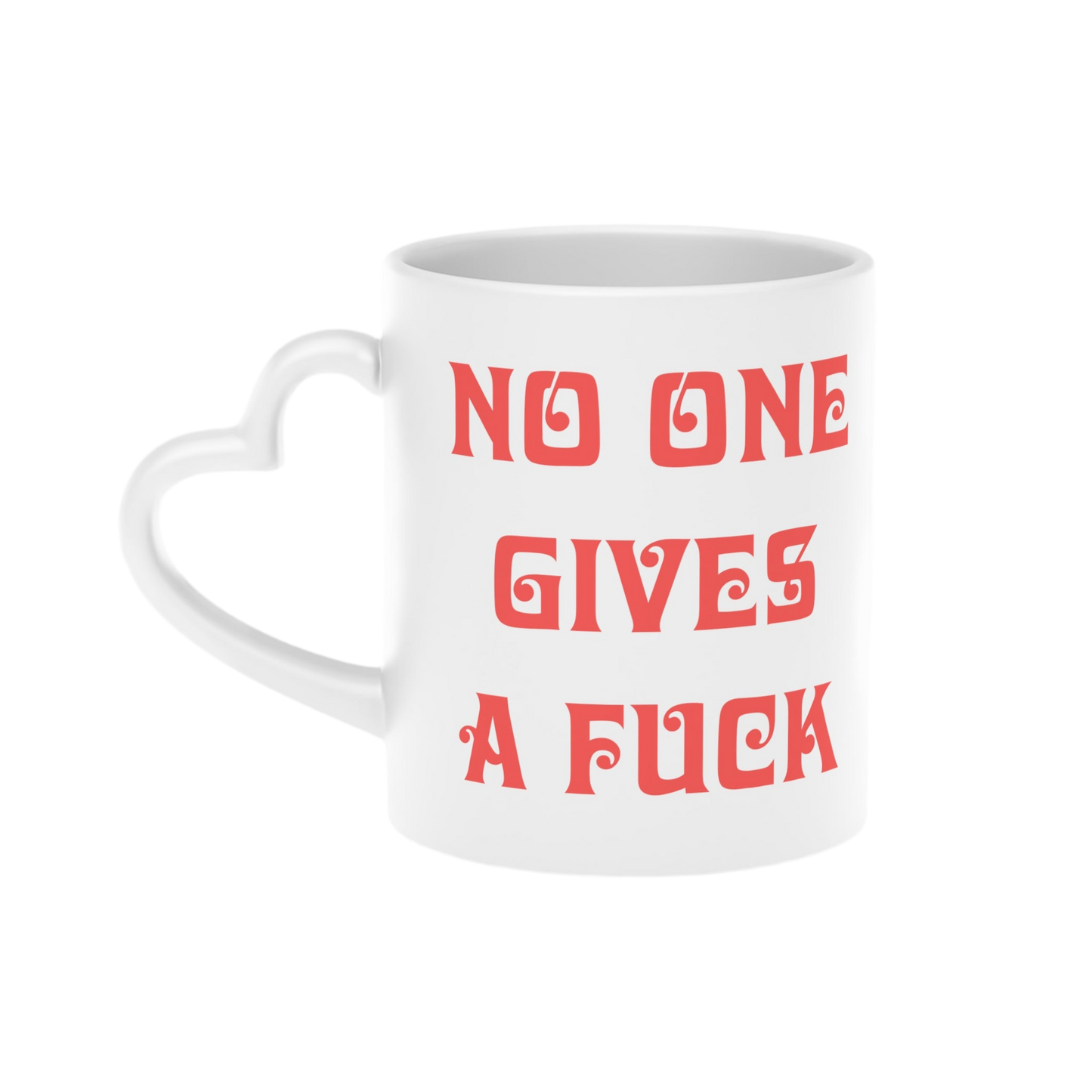 No One Heart-Shaped Mug