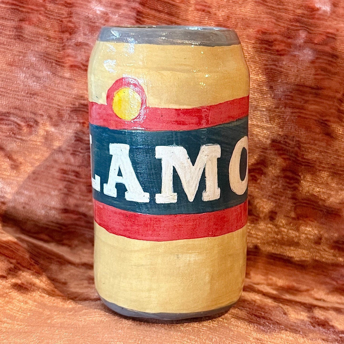 Ceramic Alamo Beer Can