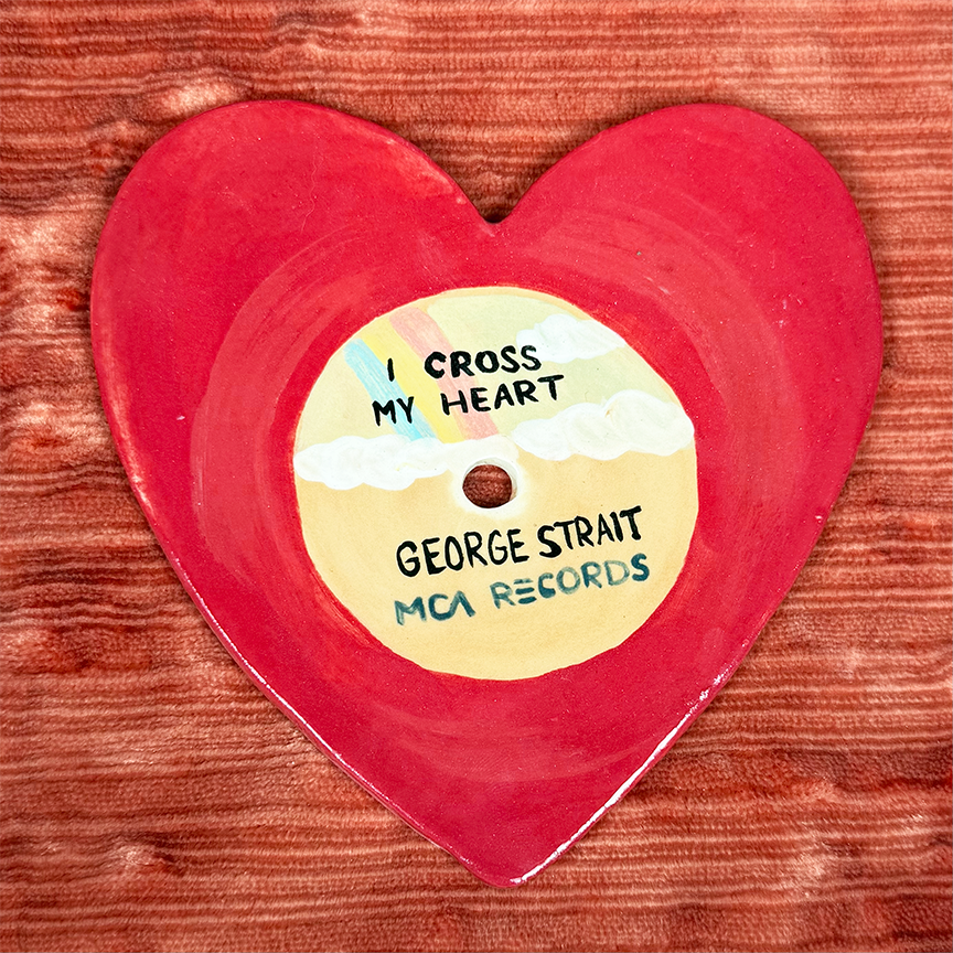 George Strait Heartshaped Record Coaster