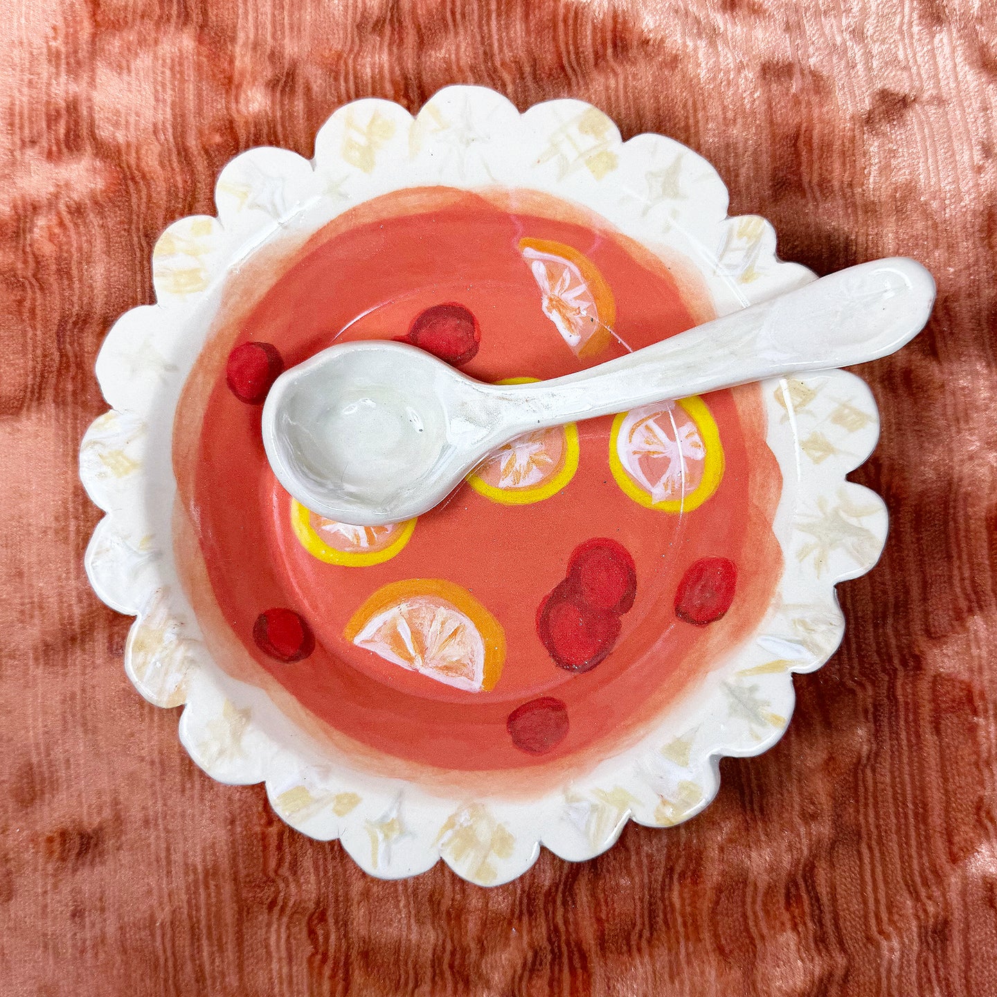 Ceramic Spiked Punch Bowl