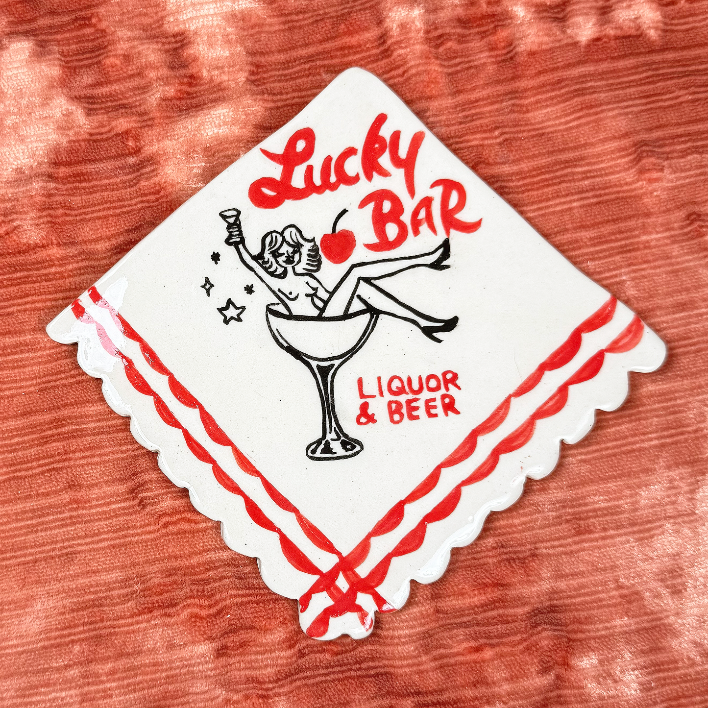 Ceramic Lucky Bar Napkin Coaster