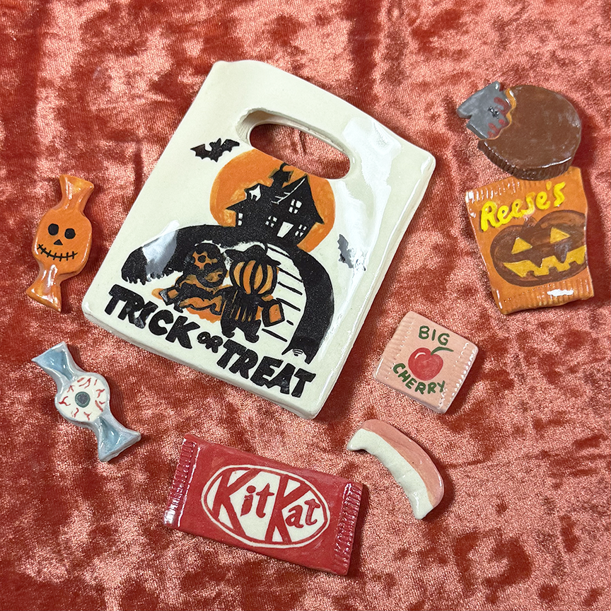 Ceramic Trick and Treat Bag