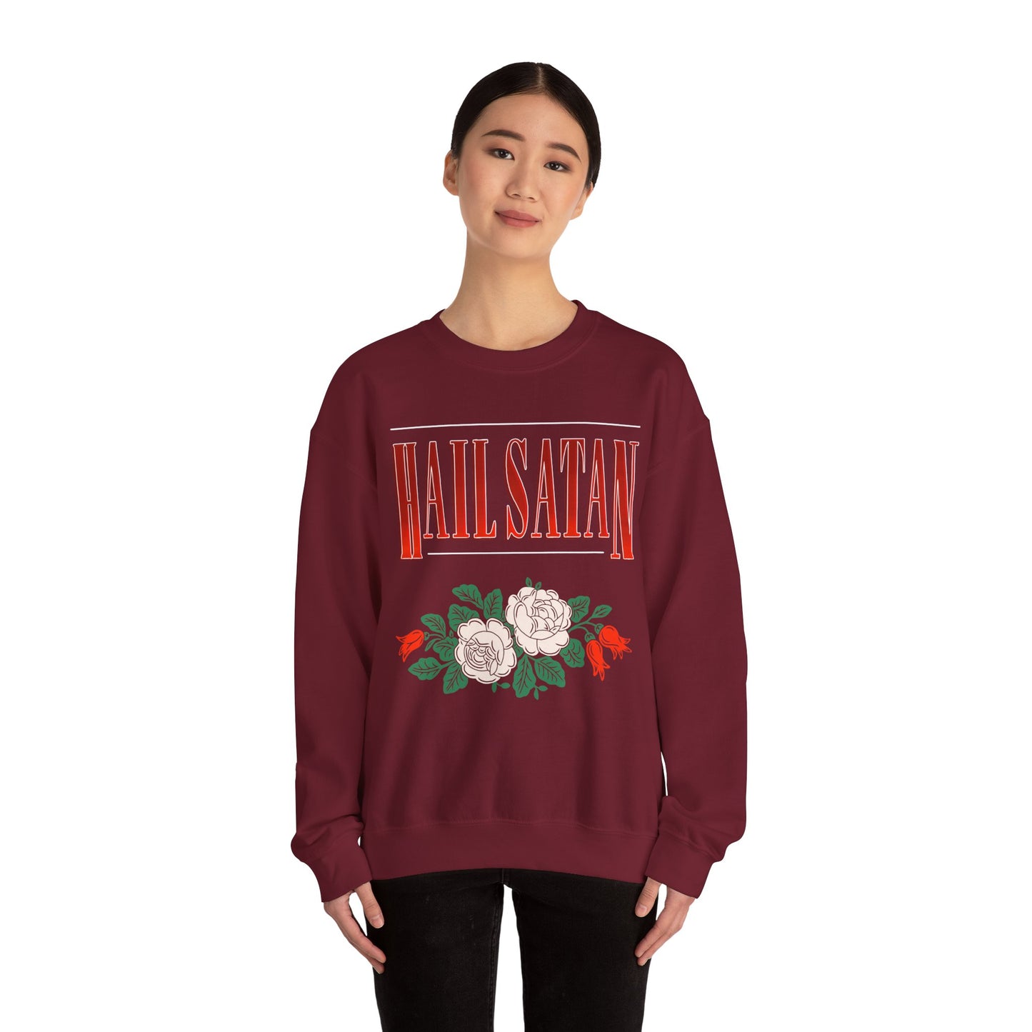 Hail Satan Sweatshirt - Garnet
