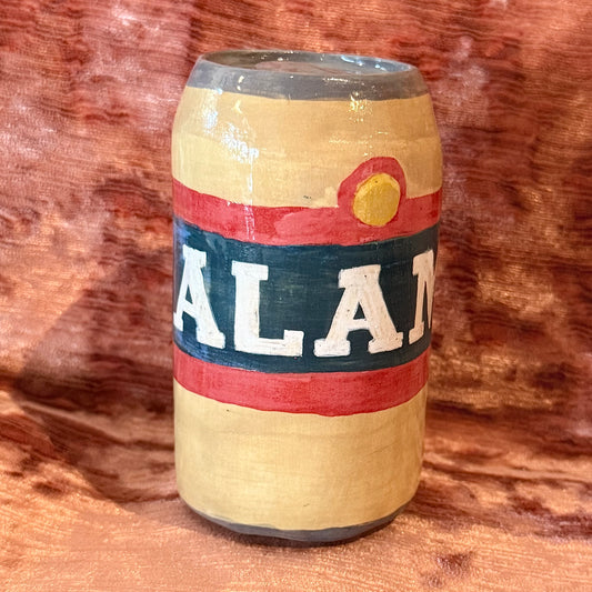 Ceramic Alamo Beer Can