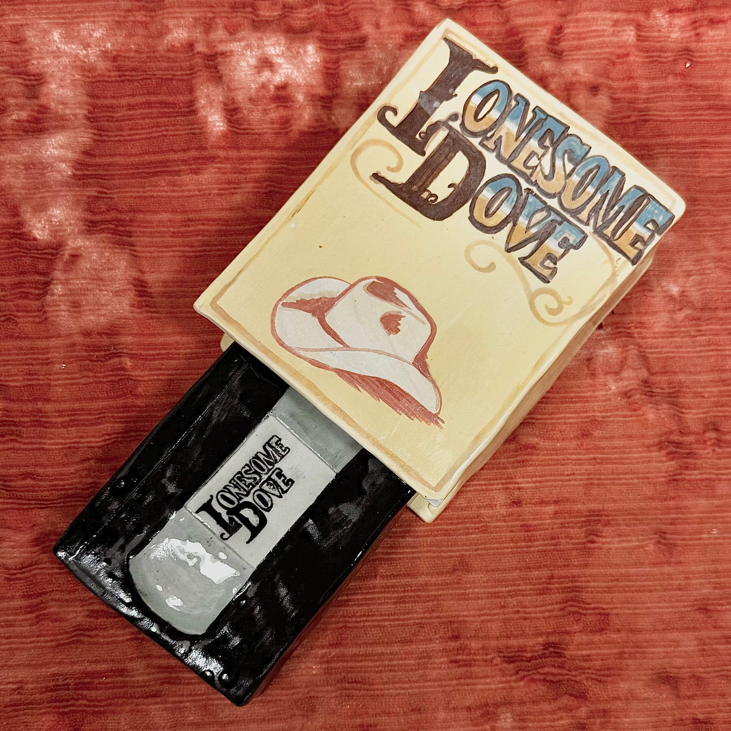 Ceramic Lonesome Dove VHS Tape Stash Box