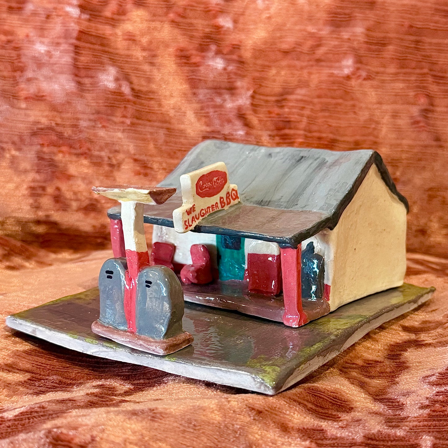 Ceramic Gas Station Incense Holder