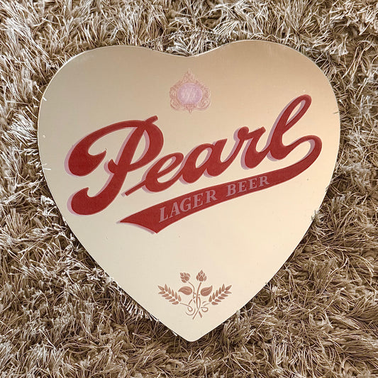 Pearl Lager Heart Shaped Mirror