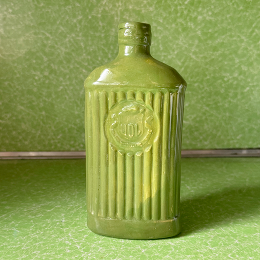 Ceramic Slipcast Moonshine Bottle - Chartreuse