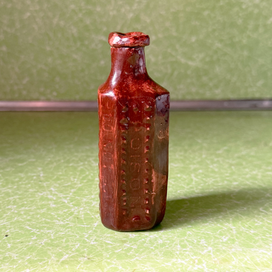Ceramic Slipcast Poison Bottle Vase - Root Beer
