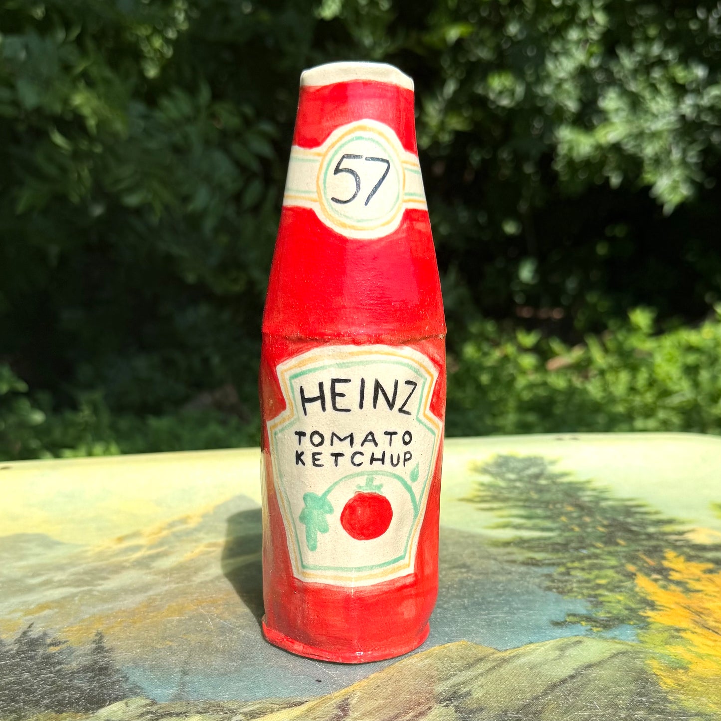 Ceramic Ketchup Bottle Vase