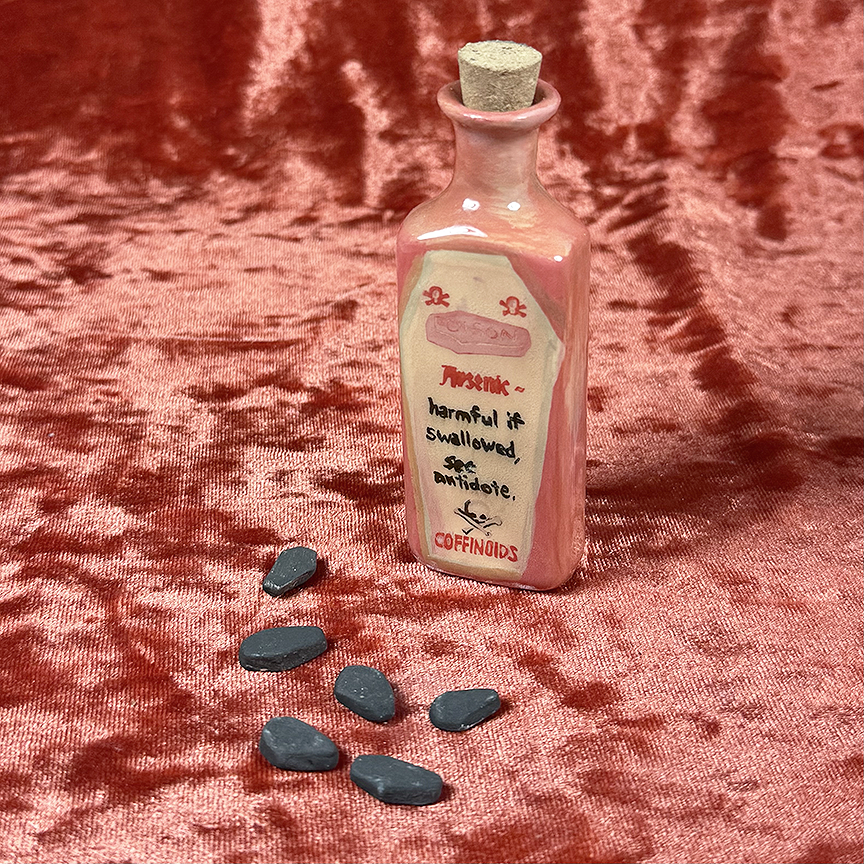 Ceramic Arsenic Bottle - Pink