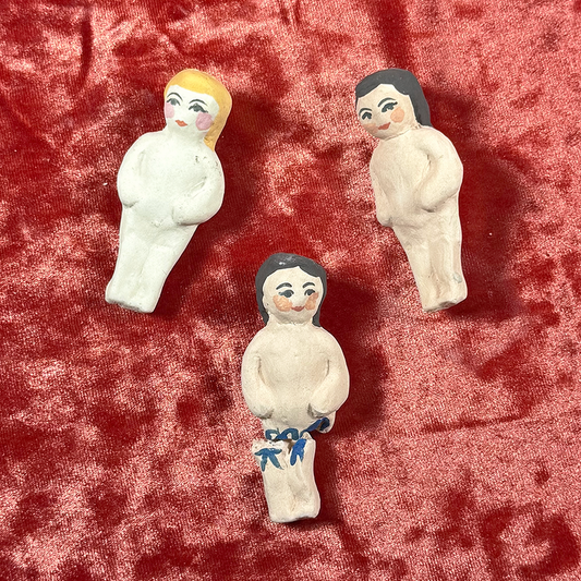 Ceramic Frozen Charlotte Doll Set