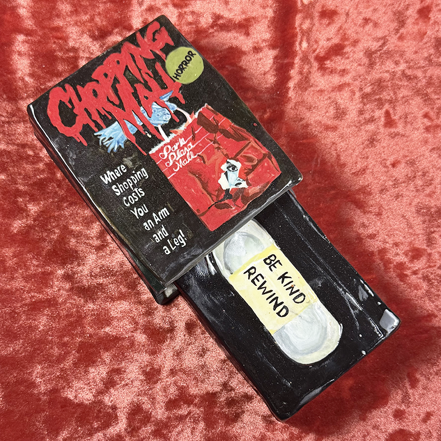 Ceramic Chopping Mall VHS Stash Box