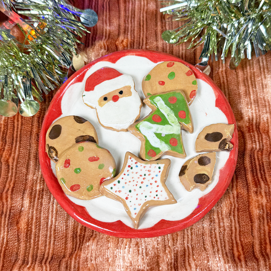 Ceramic Christmas Cookie Tray