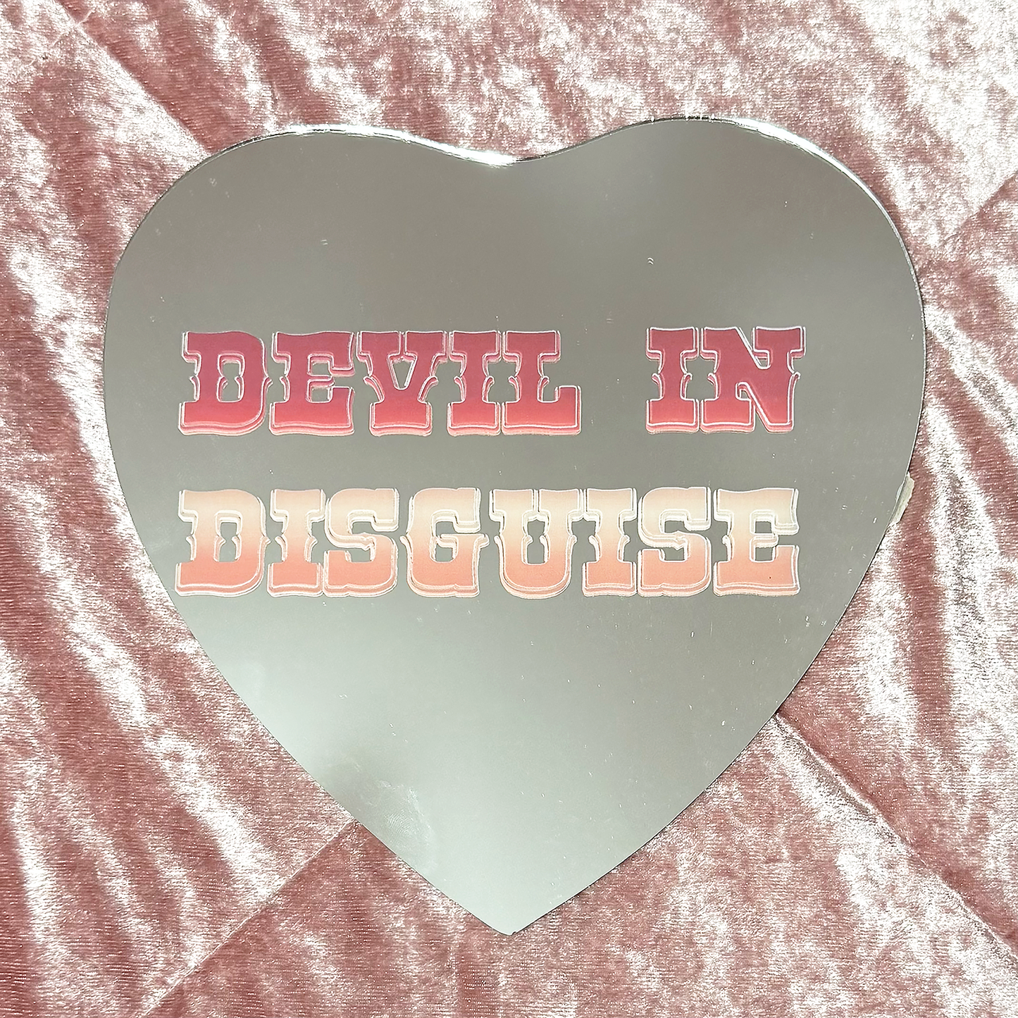Devil in Disguise Heart Shaped Mirror