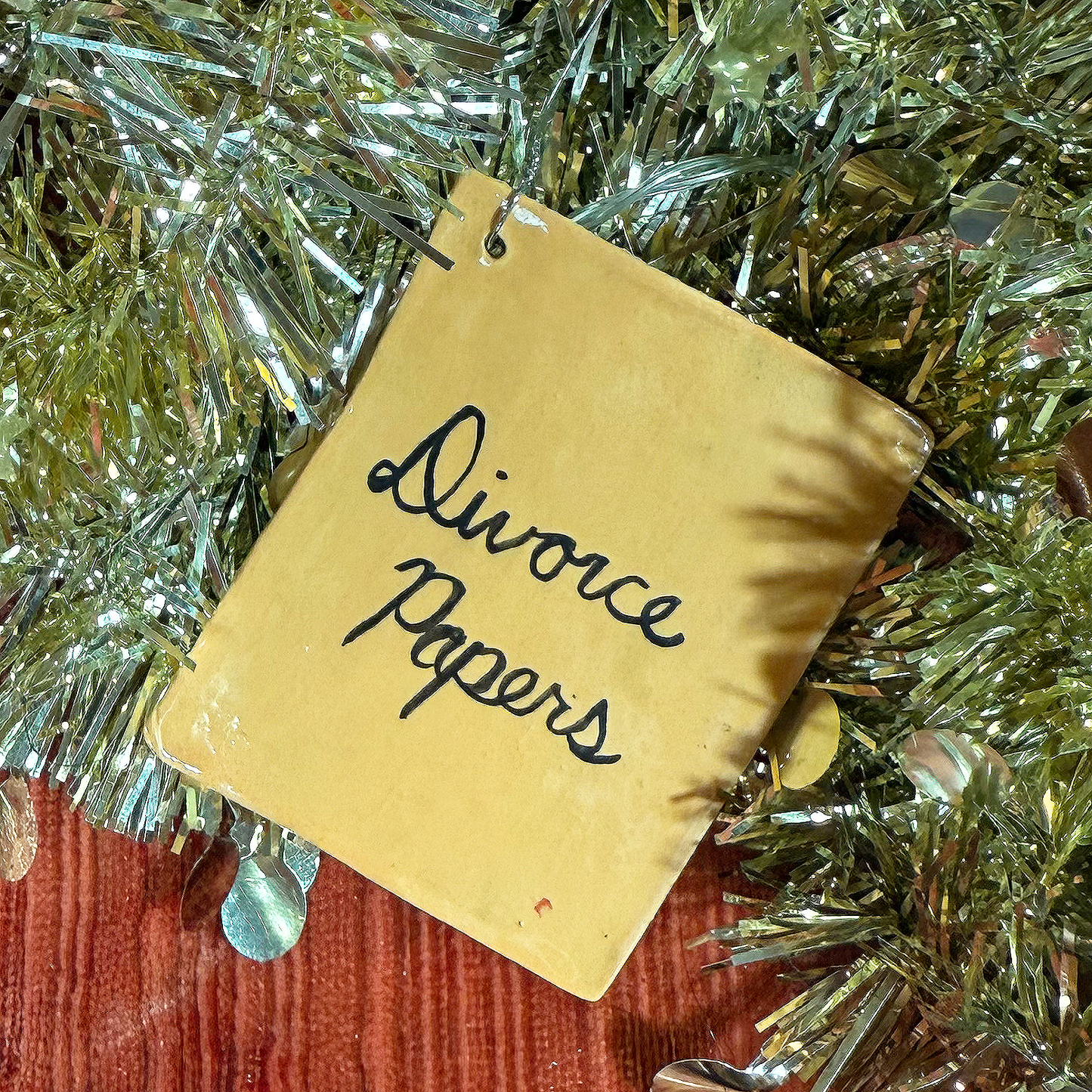 Ceramic Divorce Papers Ornament
