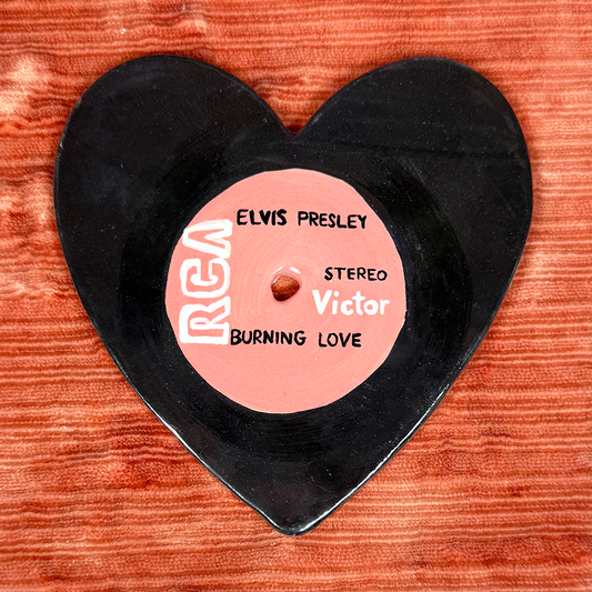 Elvis Heartshaped Record Coaster