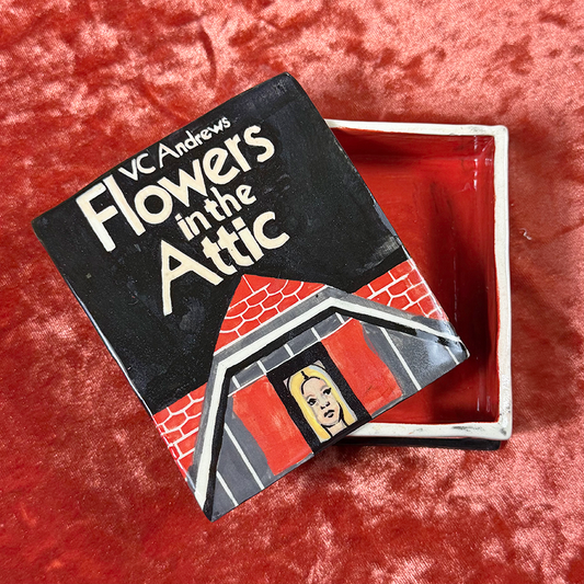 Ceramic Flowers in the Attic Book Stash Box