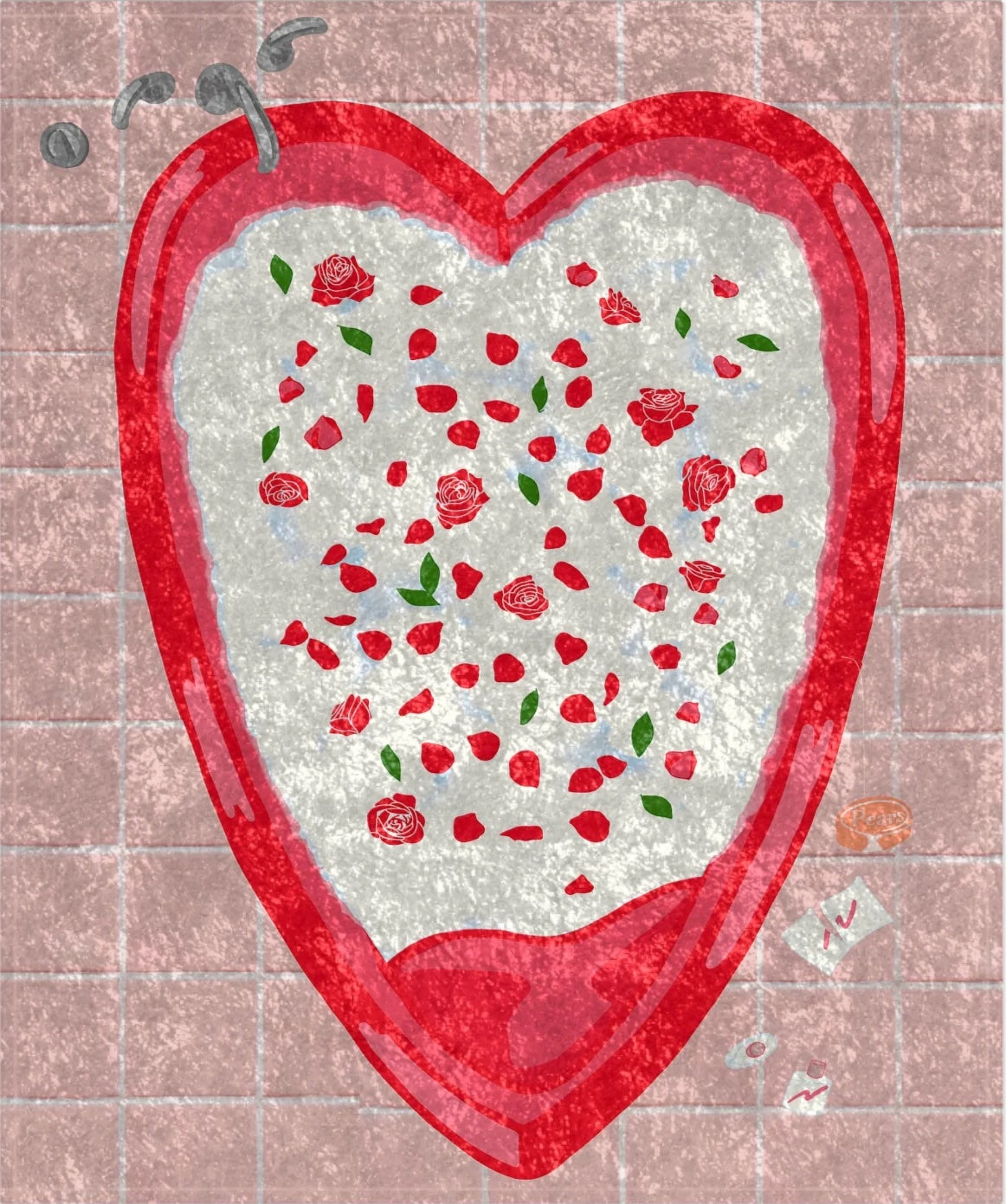 Honeymoon Tub Crushed Velvet Blanket