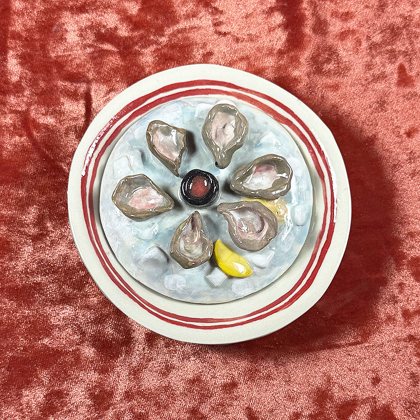 Ceramic Happy Hour Oyster Ashtray