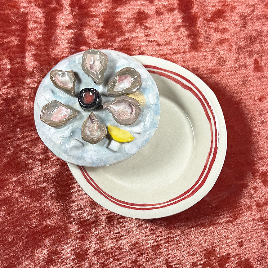 Ceramic Happy Hour Oyster Ashtray