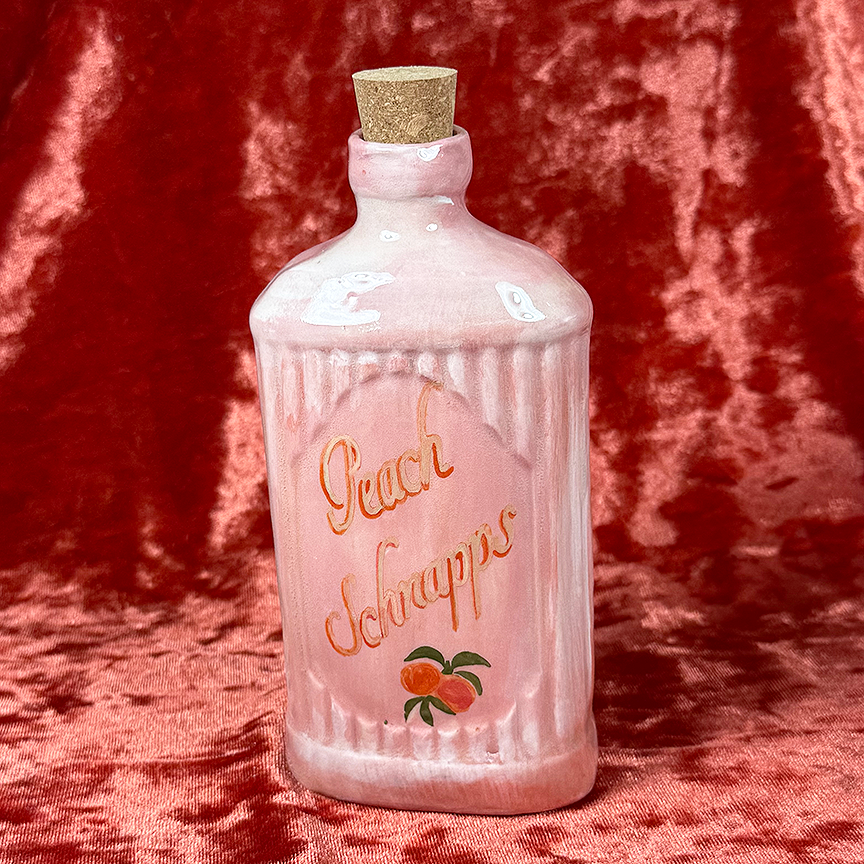 Ceramic Peach Schnapps Bottle