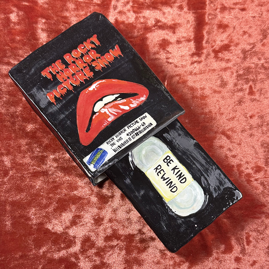 Ceramic Rocky Horror Picture Show VHS Stash Box