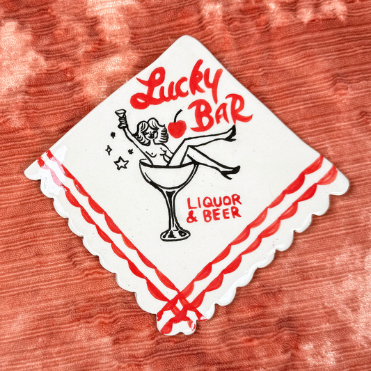 Ceramic Lucky Bar Napkin Coaster