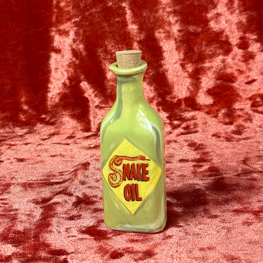 Ceramic Snake Oil Bottle