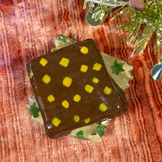 Ceramic Weed Brownie Ornament